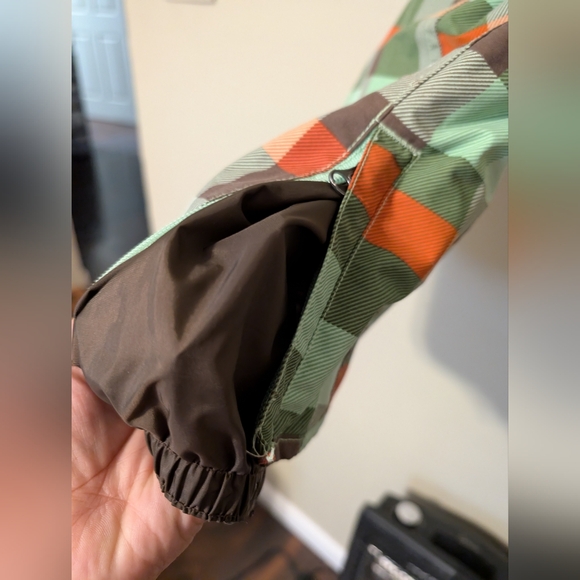 Plaid Snow Pants Pants - Green and Orange - Picture 11 of 15